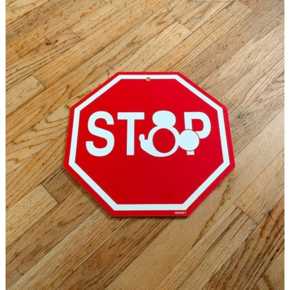 Vintage Disney Mickey Mouse "STOP" Sign - Limited Release Plastic NEW